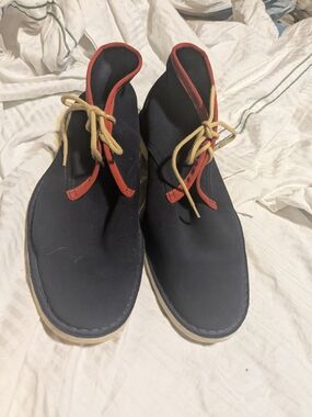 Women Pierre Hardy Antoine Desert Boots Navy Suede 3 cm Heel 41/11